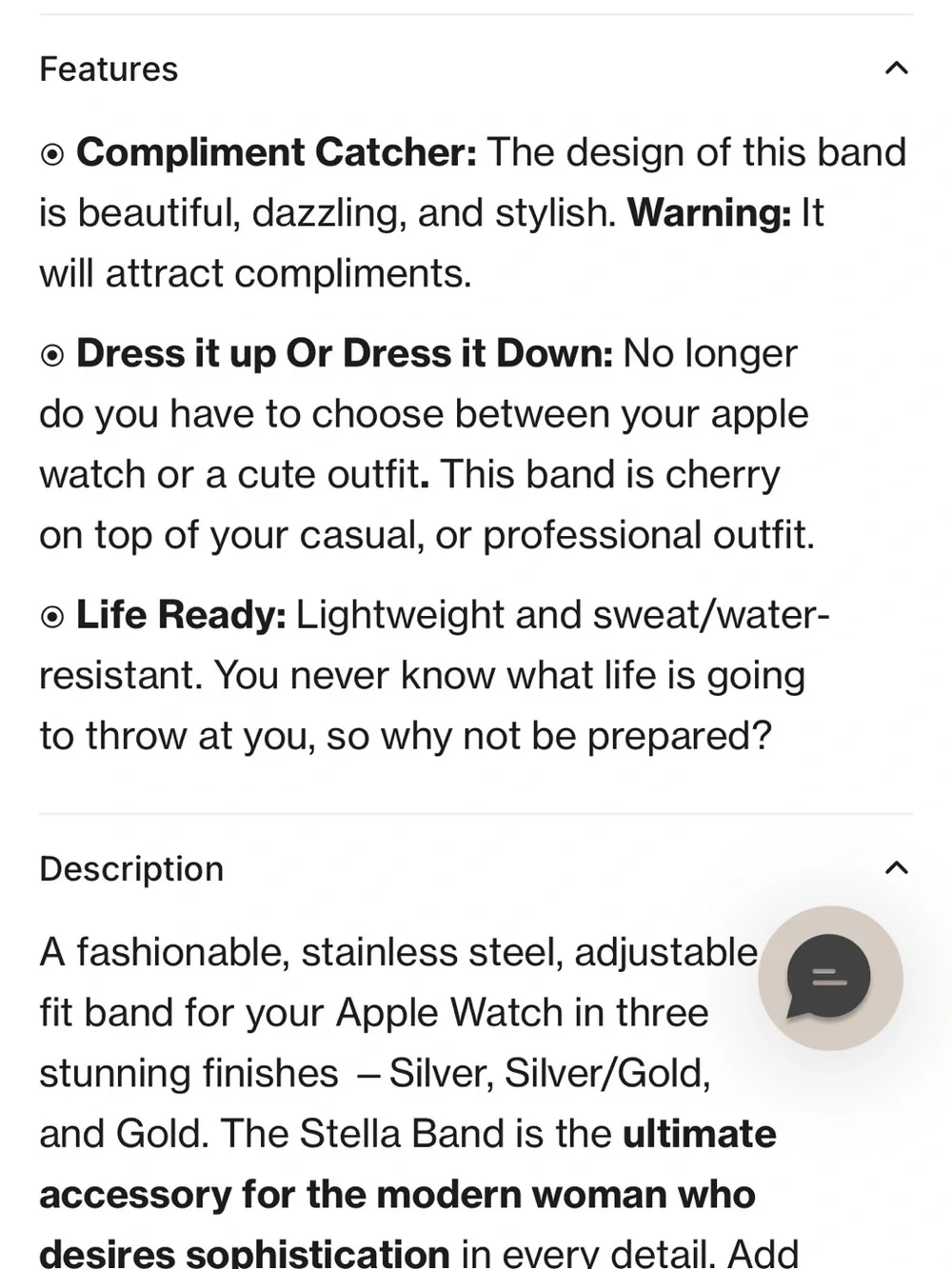 Solace Stella Band Gold Replacement Watch Strap for Apple Watch 38/40/41/42mm